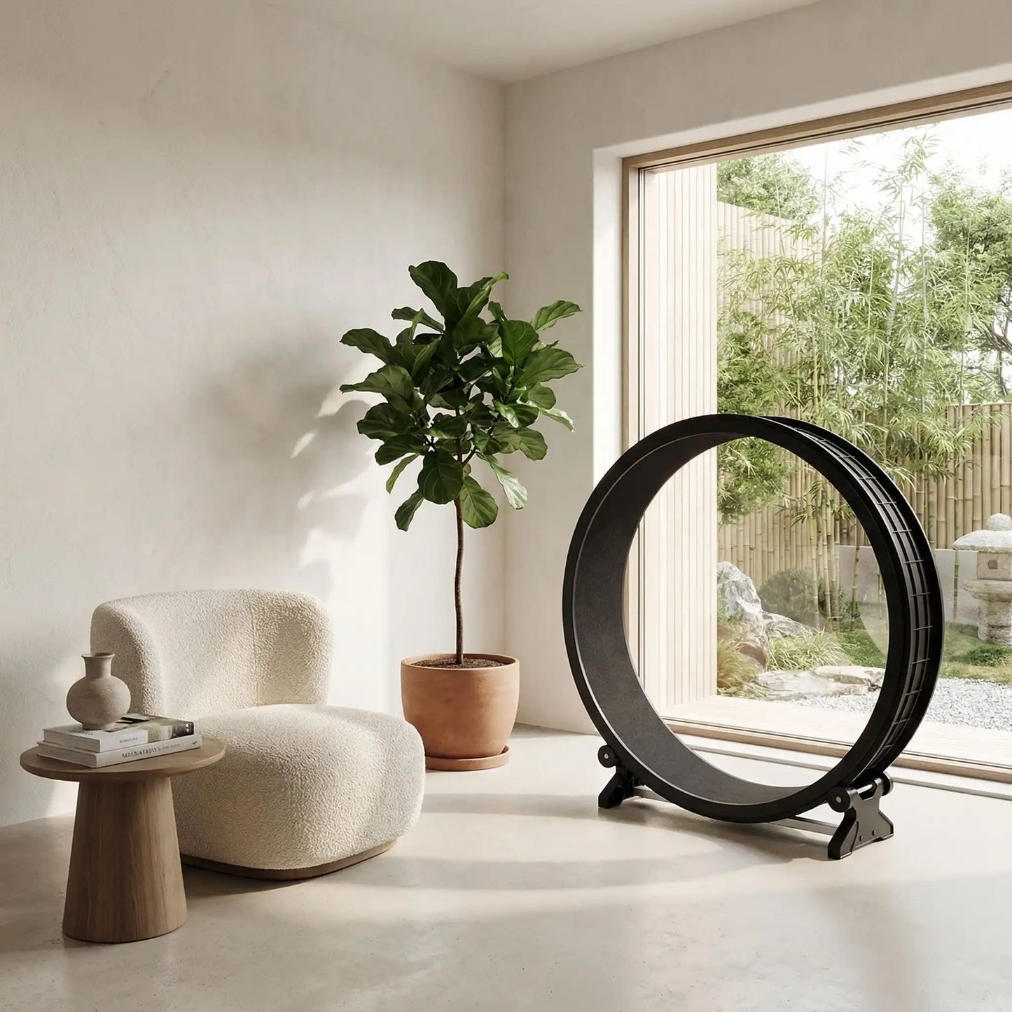 chat roue elegante xxl pvc noir
