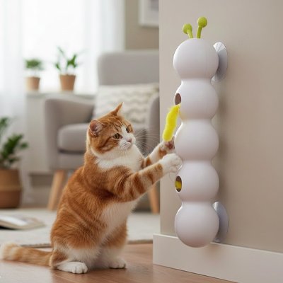 chat stimule par son jouet chat interactif 
