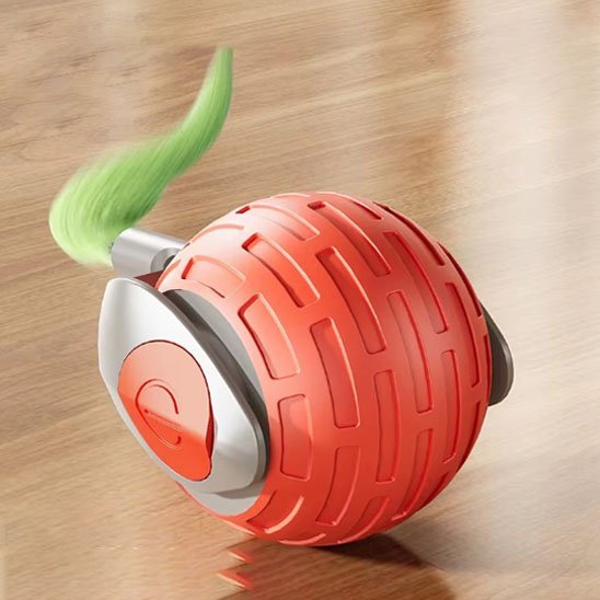 Jouet chat interactif balle orange
