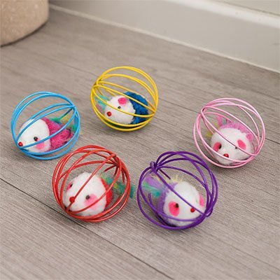 Jouet pour chat balle de differentes couleurs